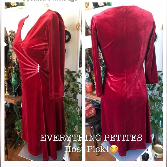 Vintage Dresses & Skirts - Vintage Red Velvet Dress